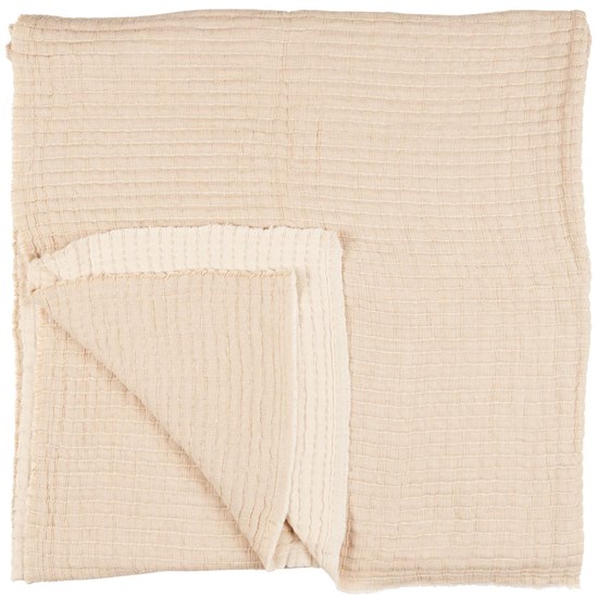 Oboustranný přehoz na postel Ib Laursen 220x150 cm přírodní/ bílá_0