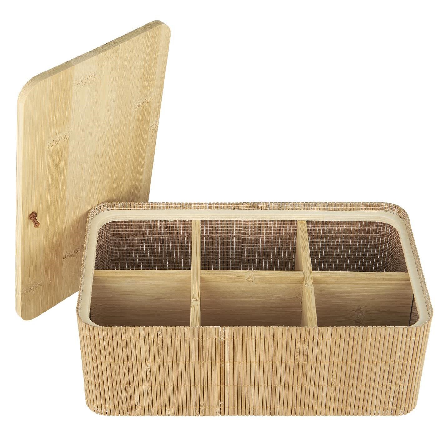 Krabička s bambusovým víkem Ib Laursen členěná/6 dílů_0