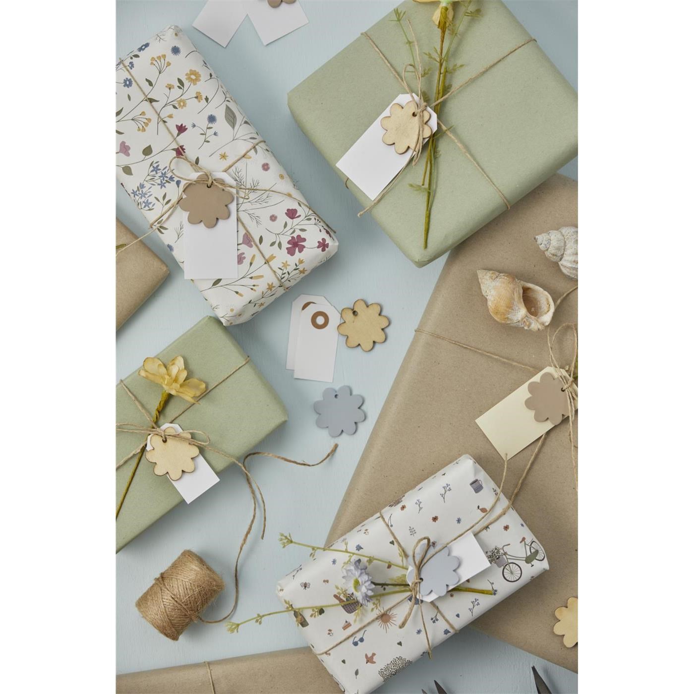 Papírová jmenovka na dárky Ib Laursen 8x4 cm bílá_1