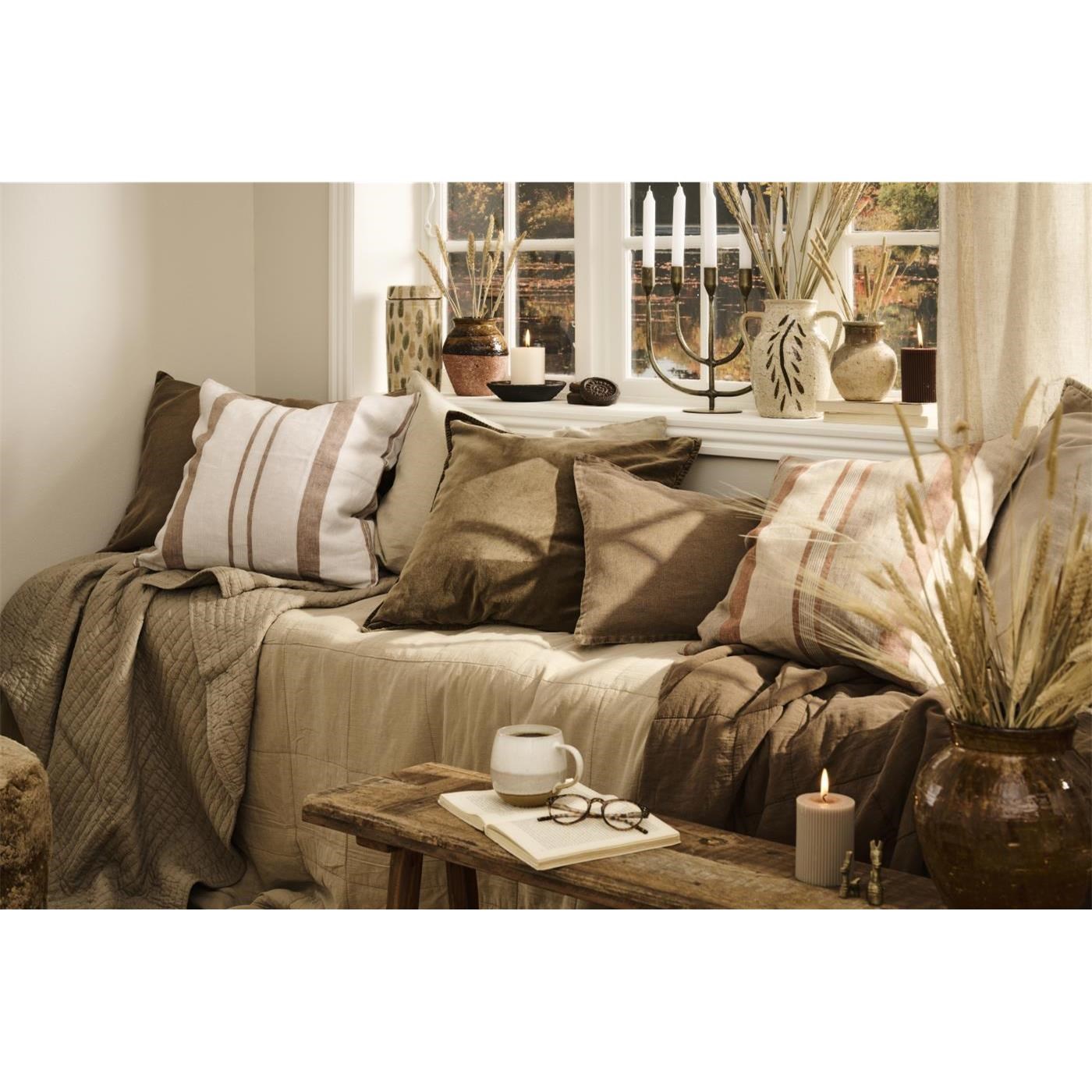 Lněný povlak na polštář Ib Laursen 40x60 cm chocolate_2