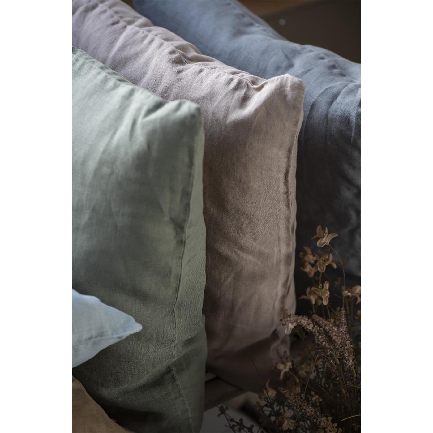 Lněný povlak na polštář Ib Laursen 50x50 cm olive_1
