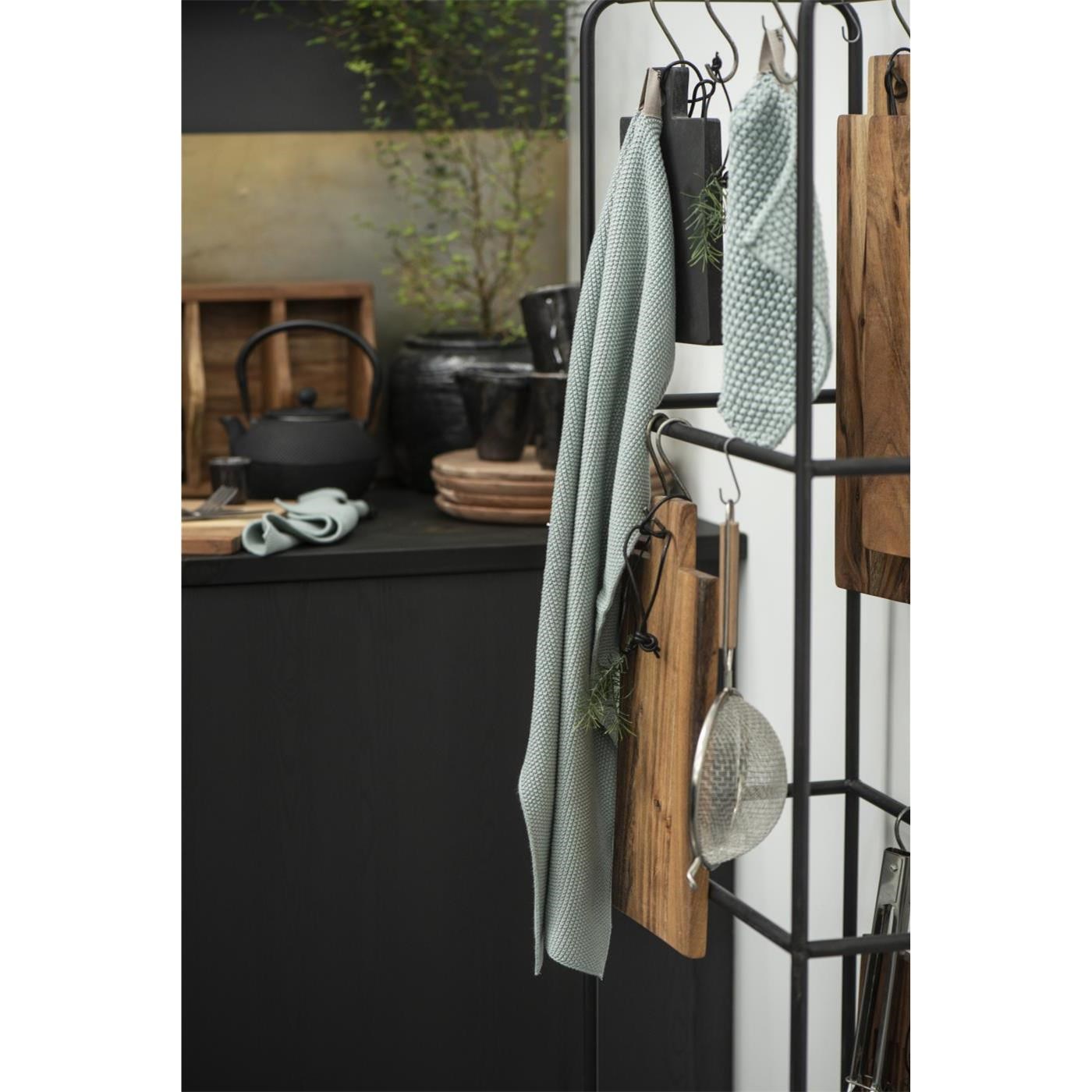 Pletená chňapka Mynte Ib Laursen 22x22 cm mintová_1