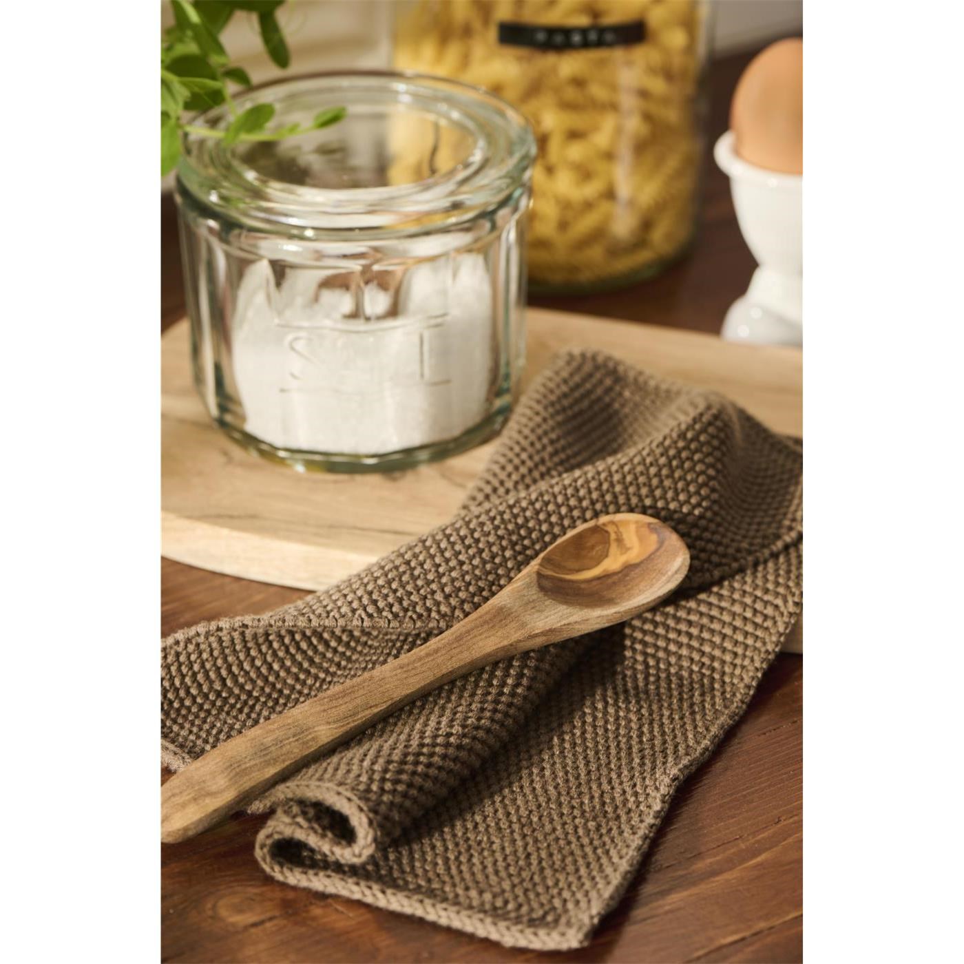 Pletená utěrka na nádobí Mynte Ib Laursen 25x25 cm hnědá_3