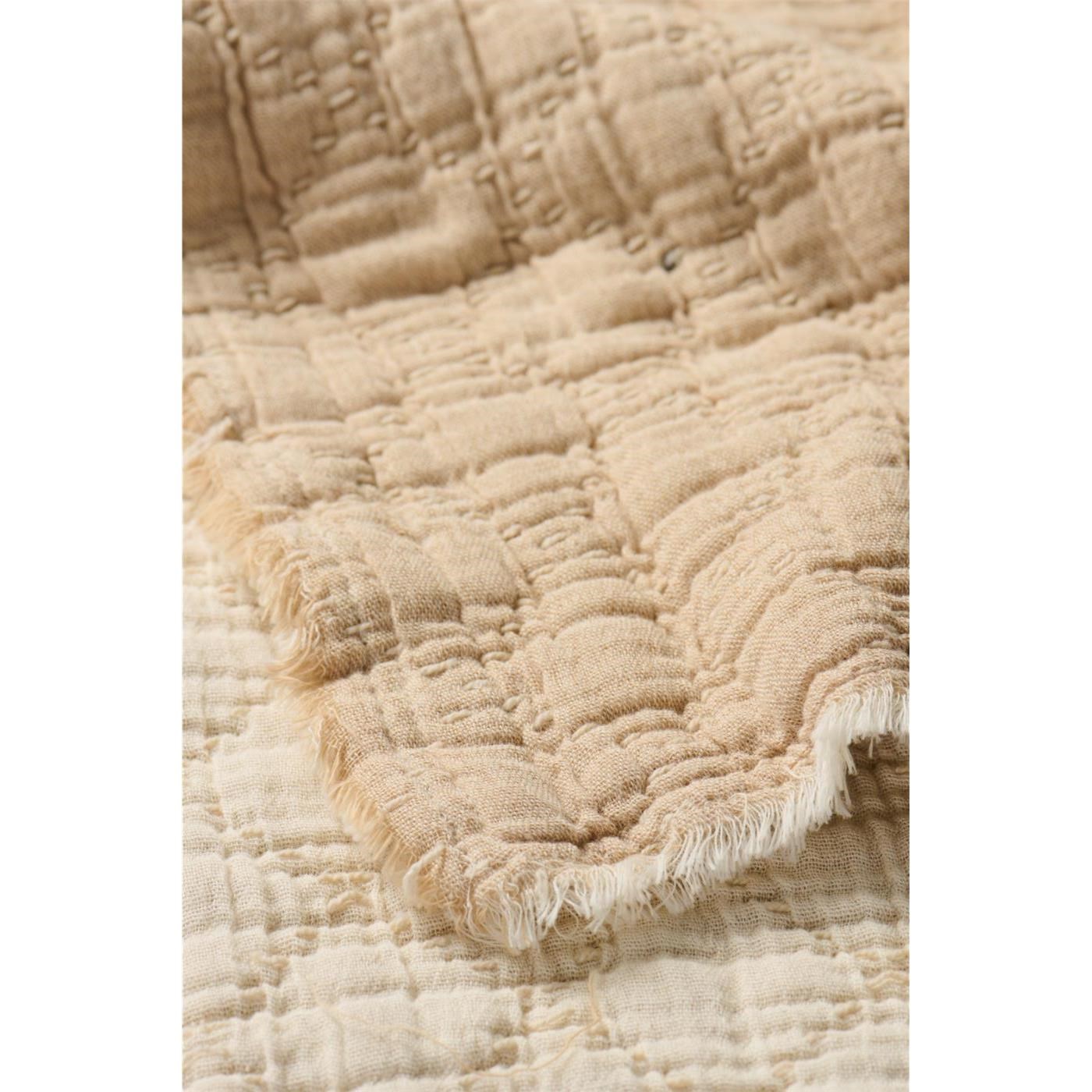 Oboustranný přehoz na postel Ib Laursen 240x240 cm přírodní/smetanově bílá_2