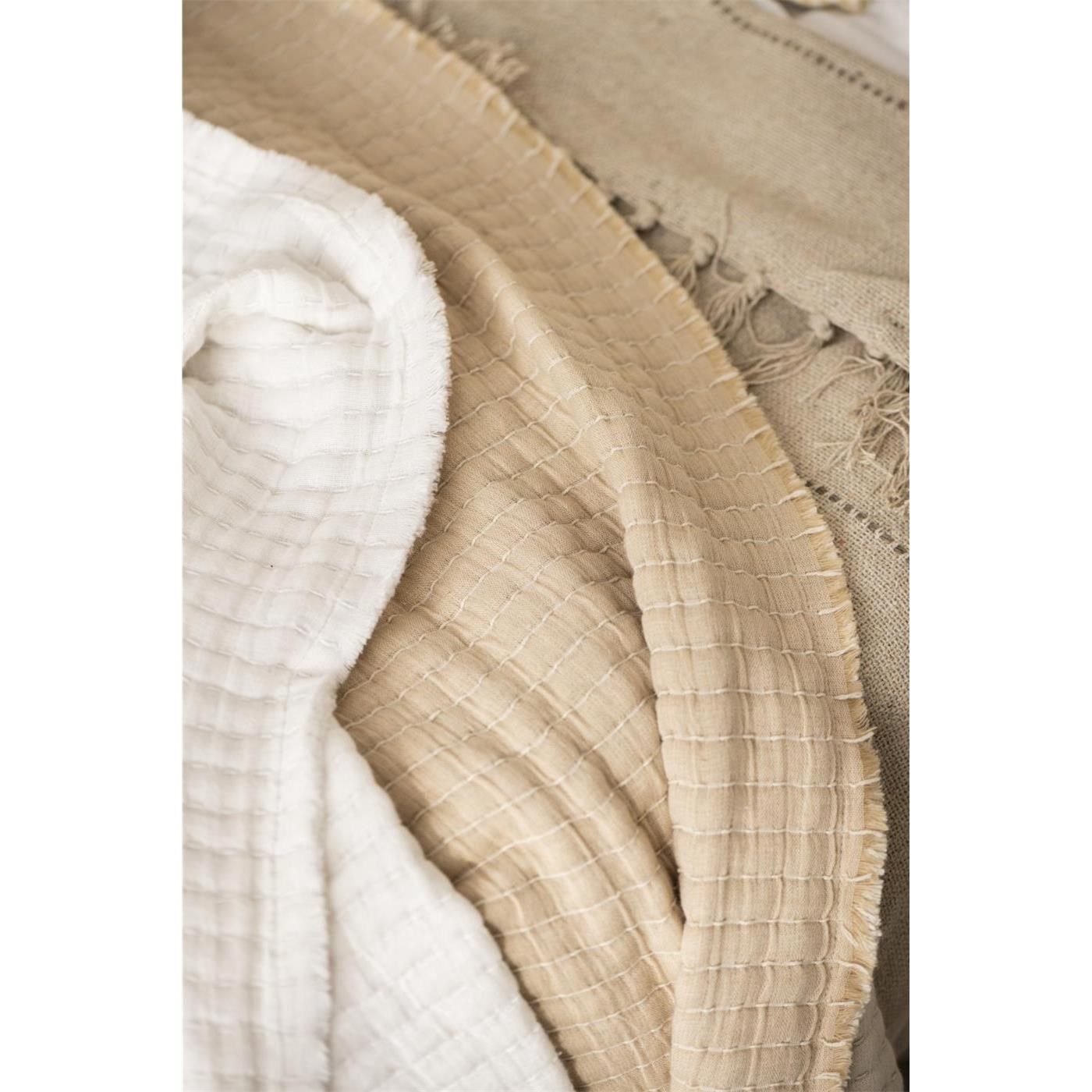 Oboustranný přehoz na postel Ib Laursen 220x150 cm přírodní/ bílá_1