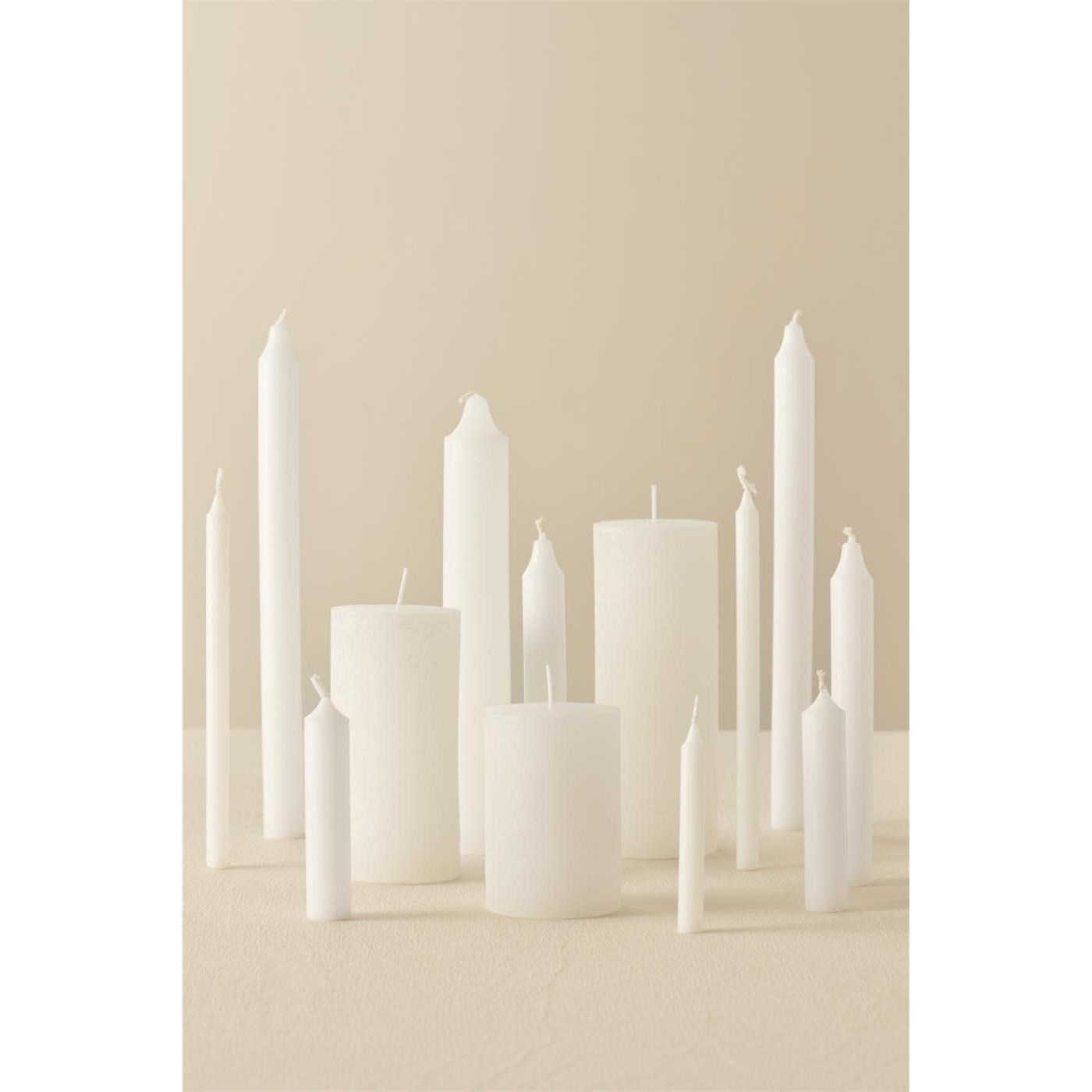 Svíčka Ib Laursen kulatá krátká V.11 cm bílá_1