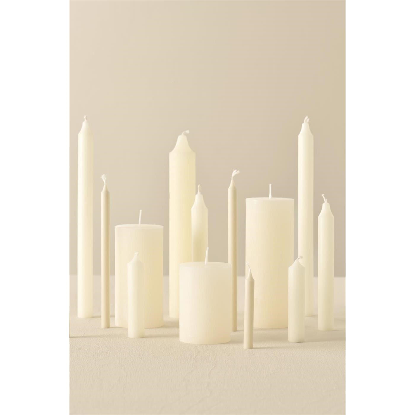 Svíčka Ib Laursen kulatá krátká V.11 cm slonovinově bílá_2