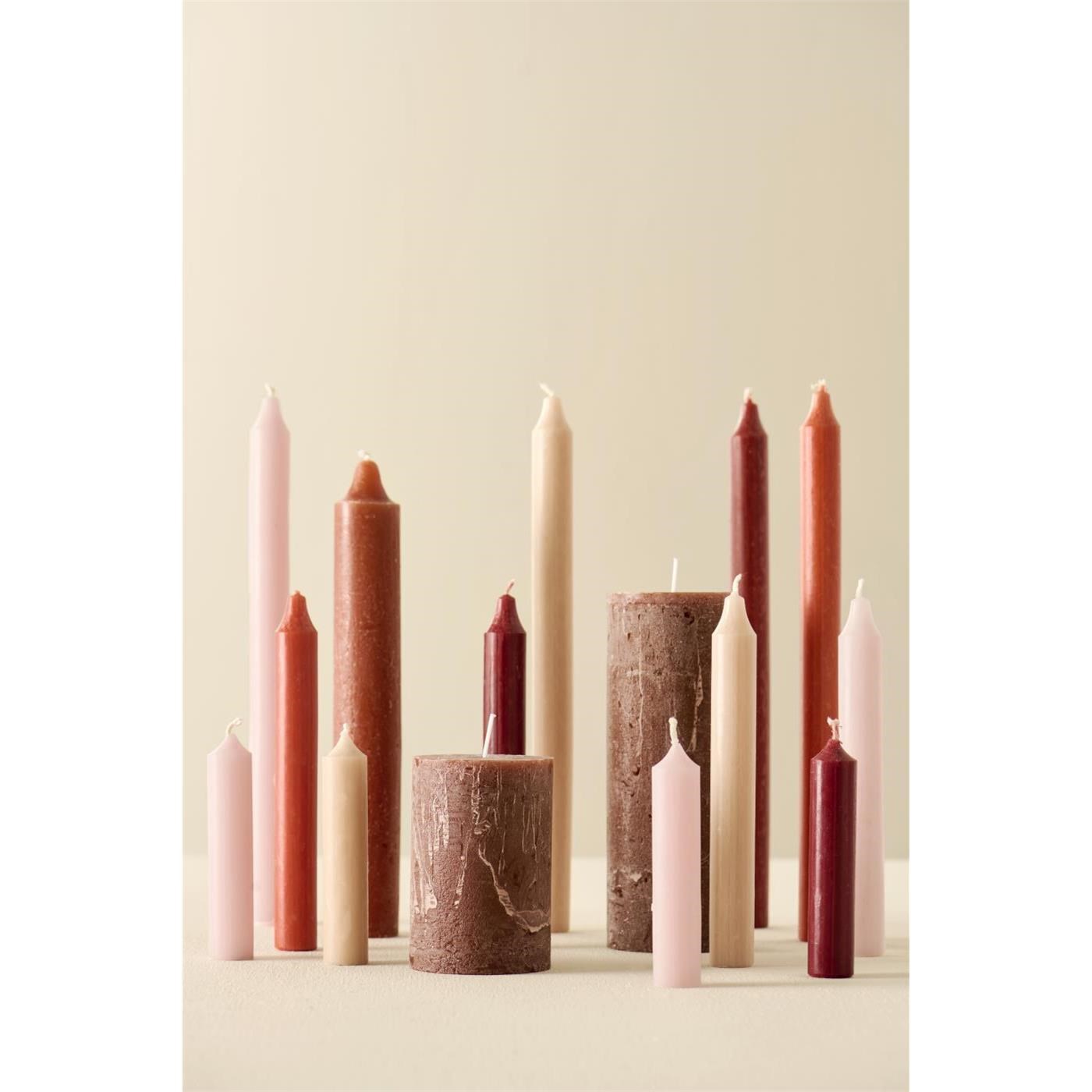 Svíčka Ib Laursen kulatá krátká V.11 cm bordó_2