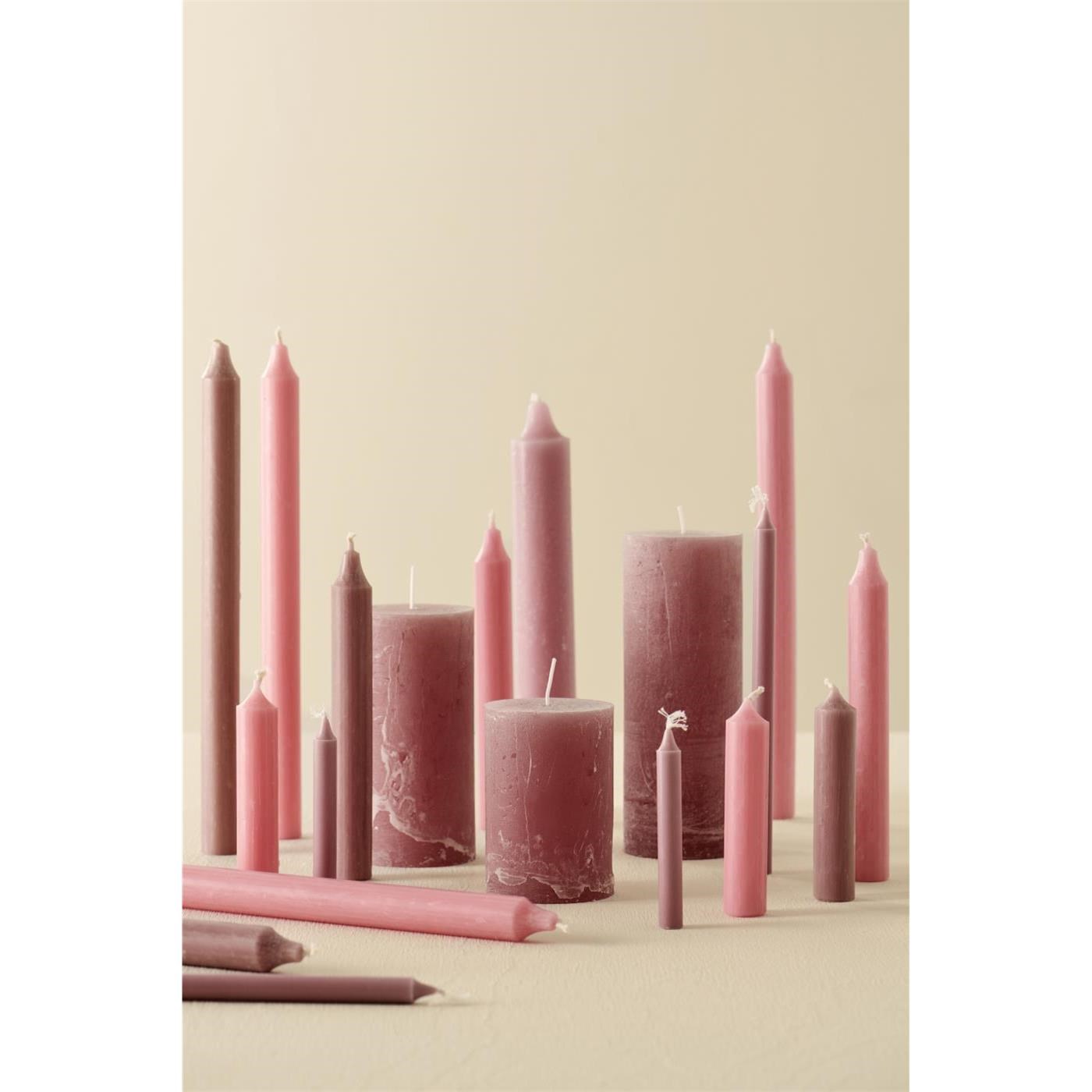 Svíčka Ib Laursen kulatá krátká V.11 cm starorůžová_0