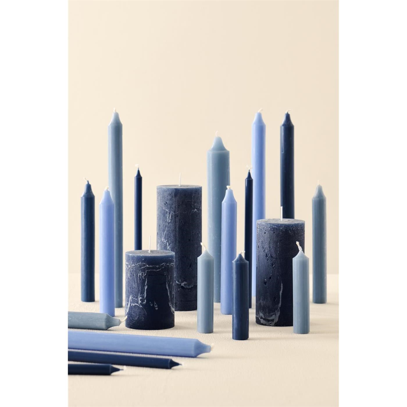 Svíčka Ib Laursen kulatá krátká V.11 cm modrá_1