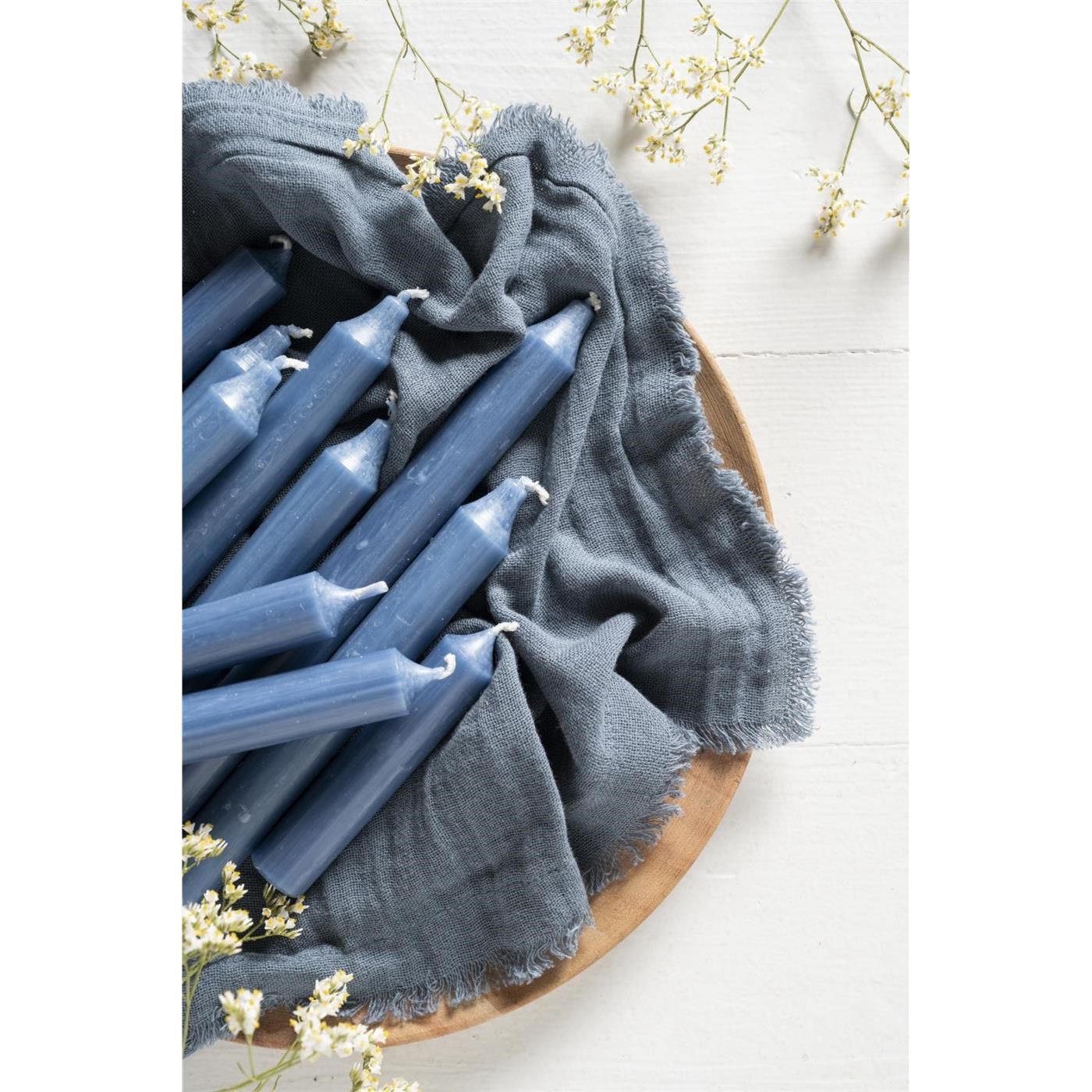 Svíčka Ib Laursen kulatá krátká V.11 cm modrá_2