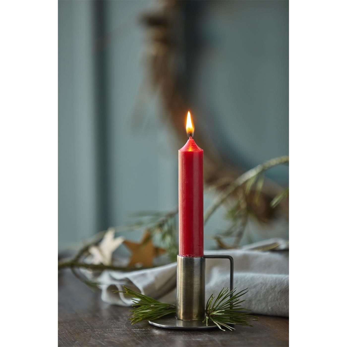 Svíčka Ib Laursen kulatá krátká V.11 cm červená_2