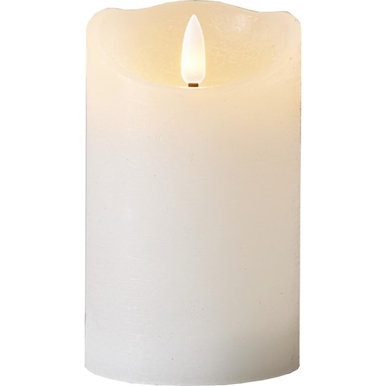 LED svíčka FLAMME RUSTIC 12,5 cm bílá_0