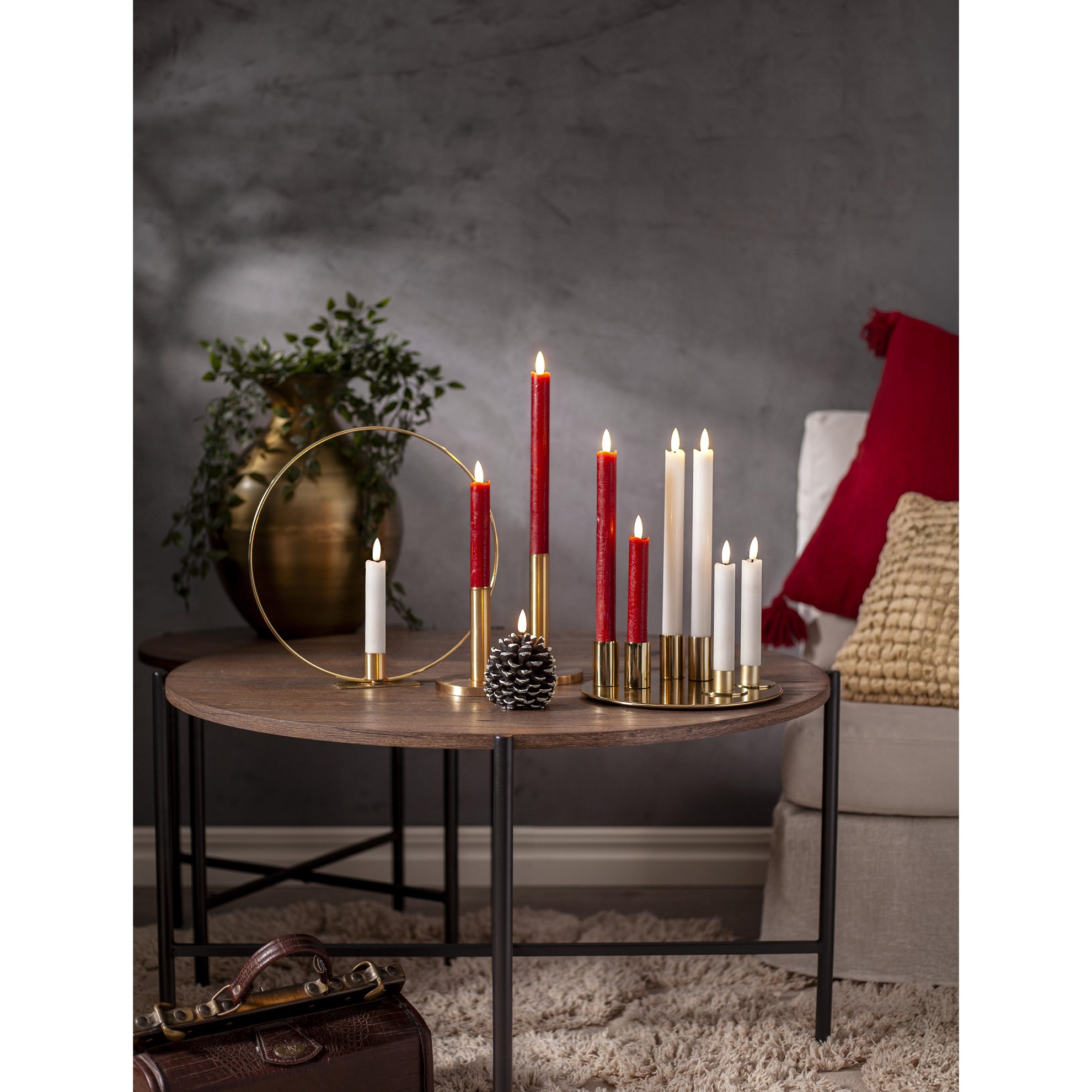 LED svíčky FLAMME SET/2ks V.15cm bílé_2