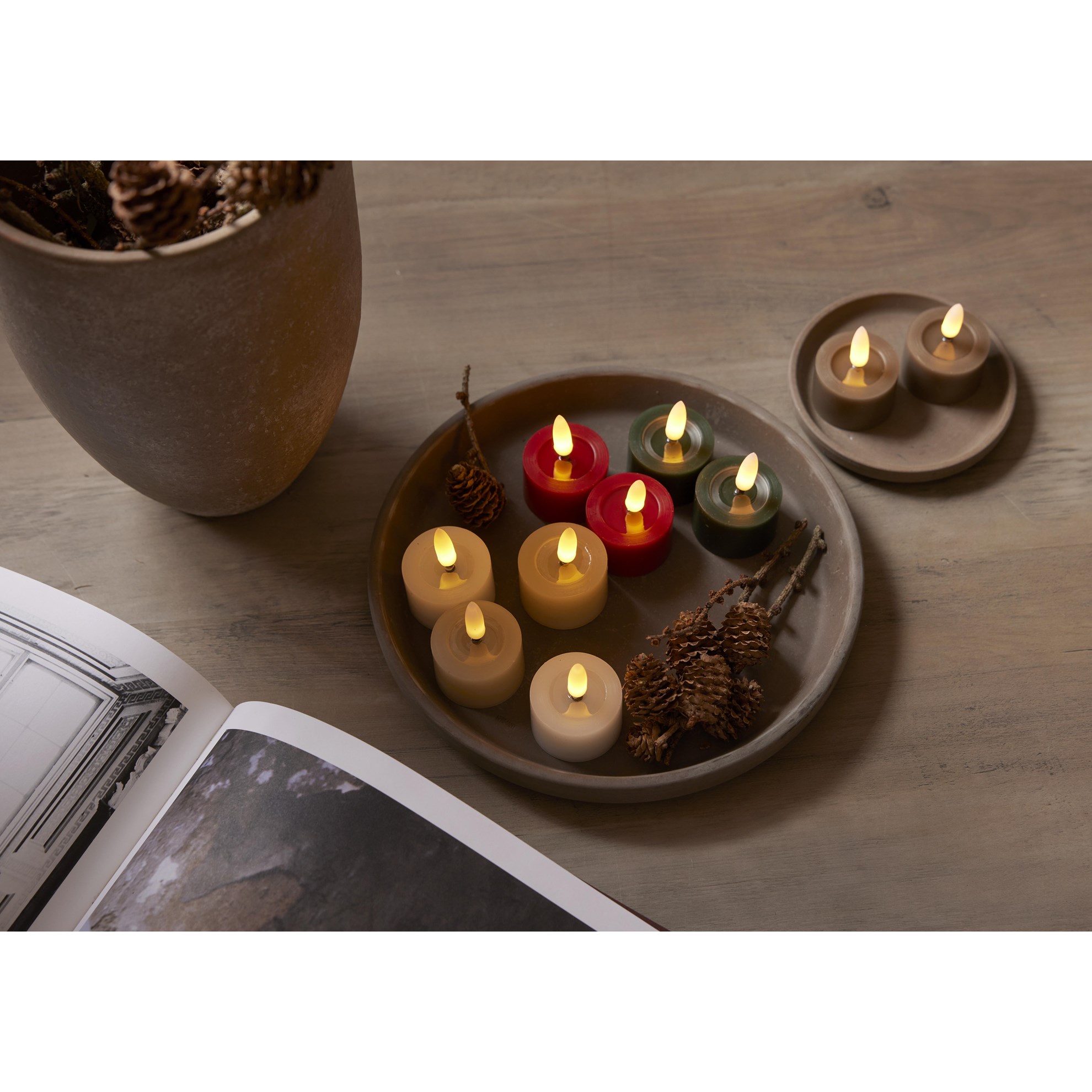 LED čajová svíčka FLAMME SET/2ks červená_1