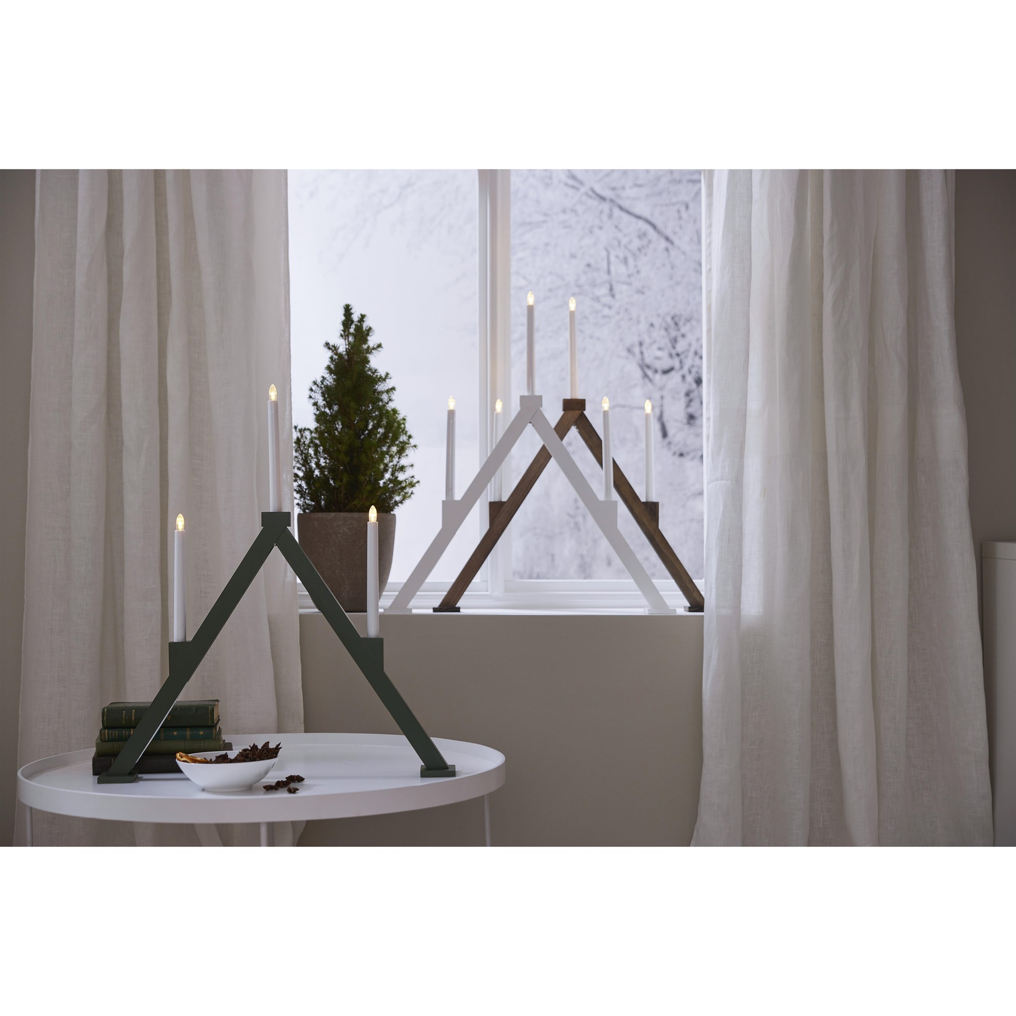 Adventní svícen VIKA V.64cm zelený_2