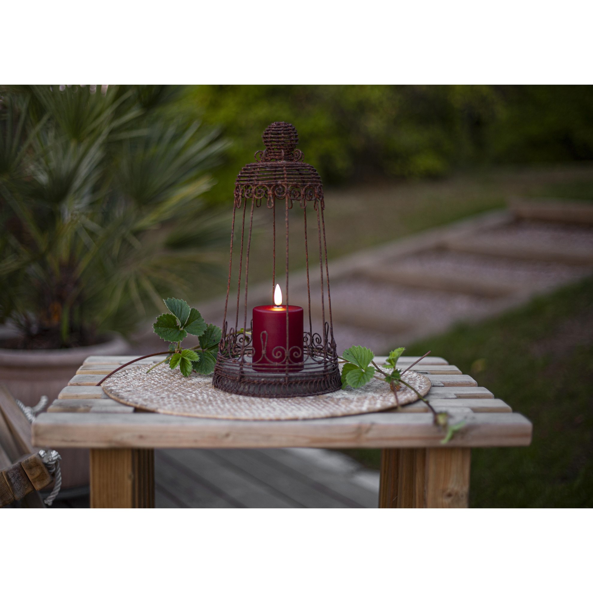 LED svíčka FLAMME PAULA 10 cm červená_1