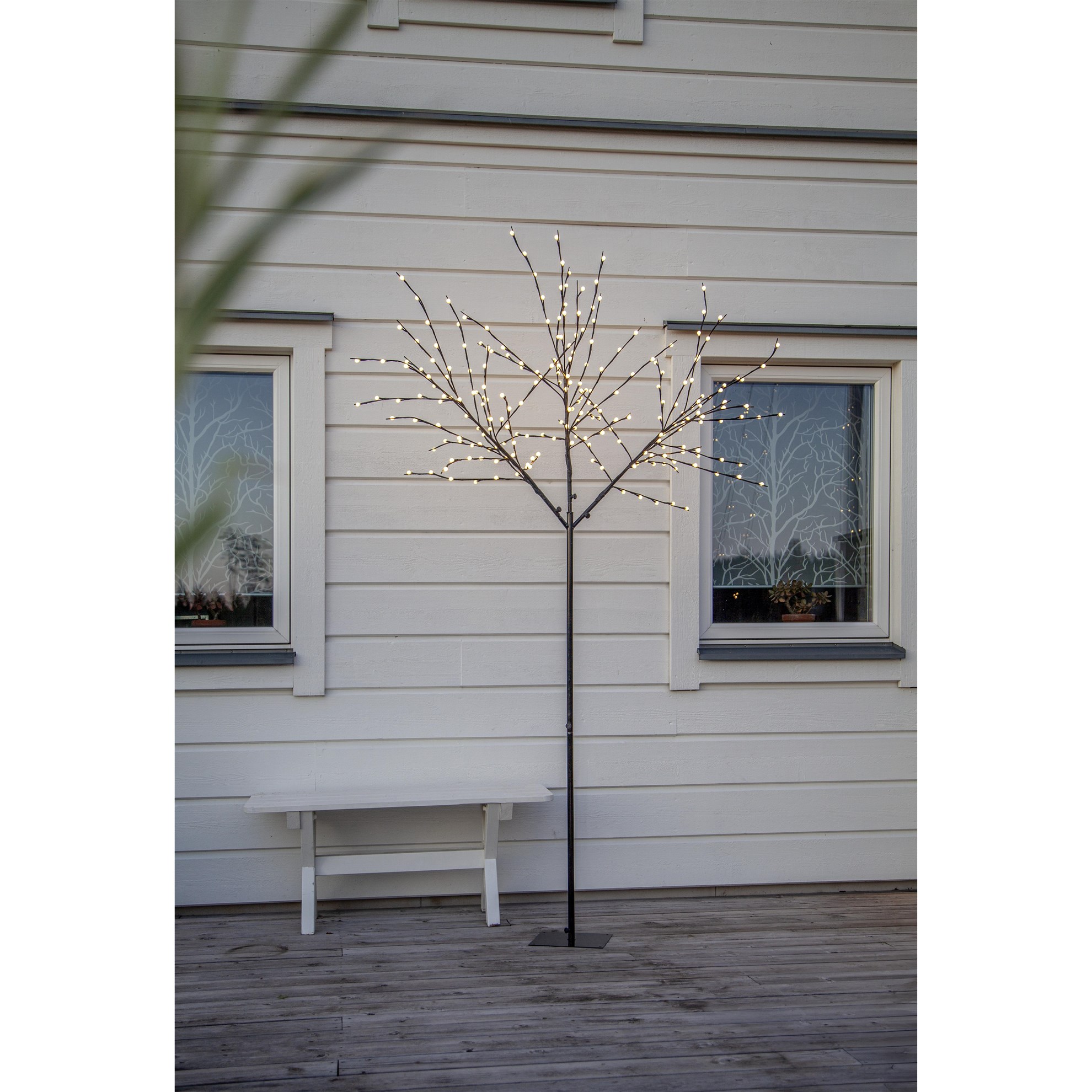 Venkovní LED dekorativní strom ALBERO s časovačem V.2,5m 240 diod černý_1