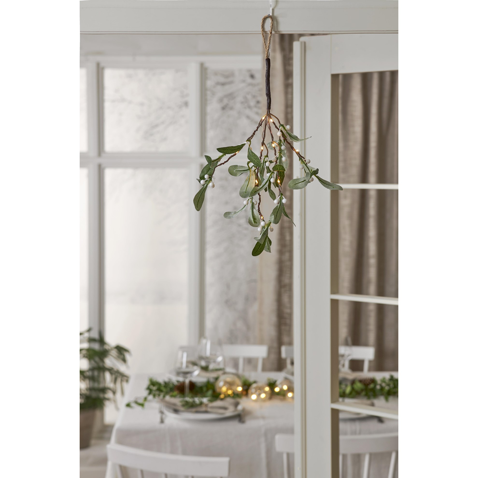 LED dekorativní větvička jmelí MISTEL V.35cm_1