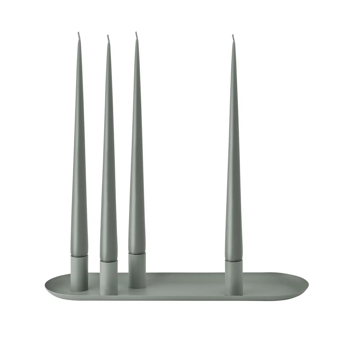 Svícen pro 4 dlouhé svíčky Blomus LOHA D.37cm zelený_3