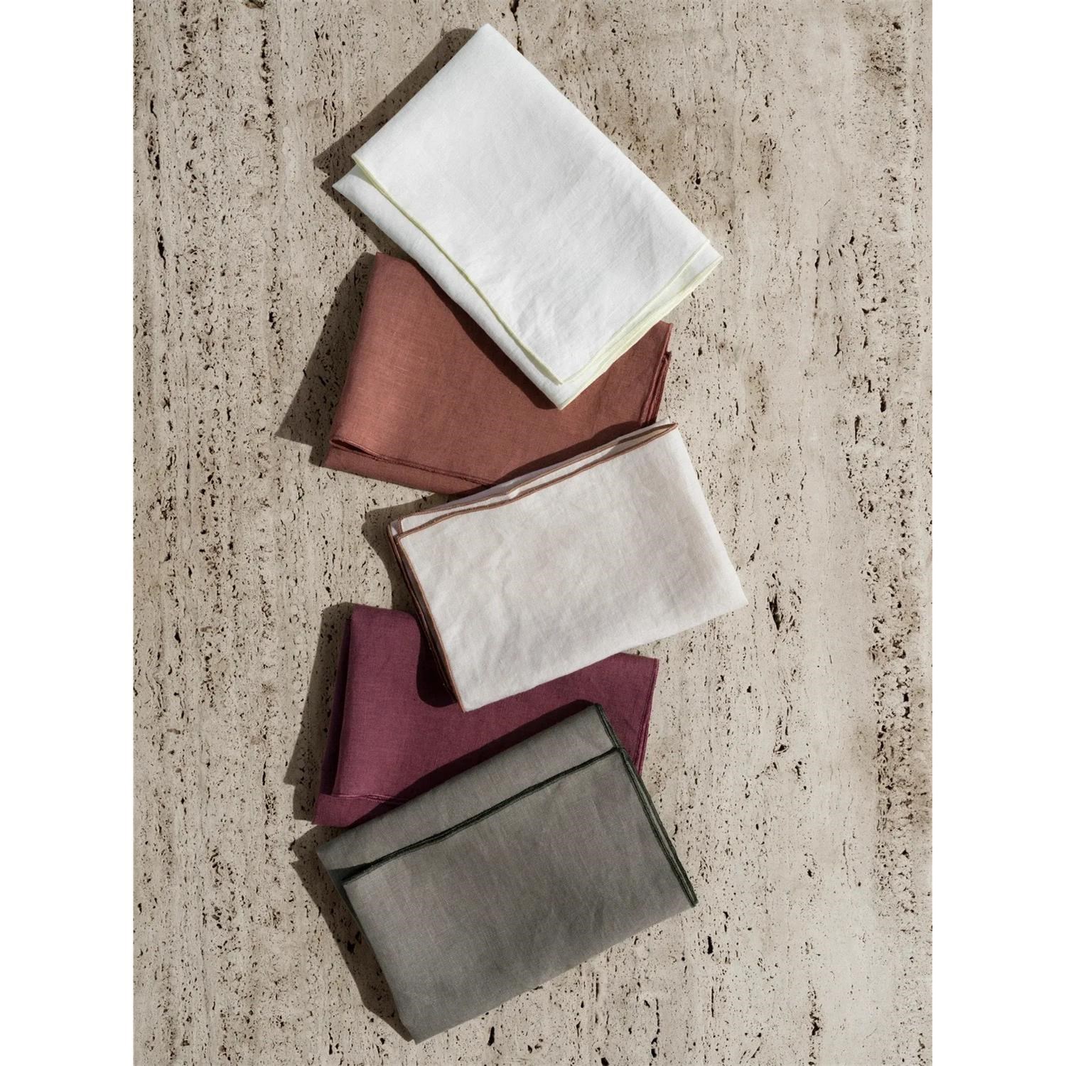 Lněný ubrousek Blomus LINEO 42x42cm slonovinová kost_1