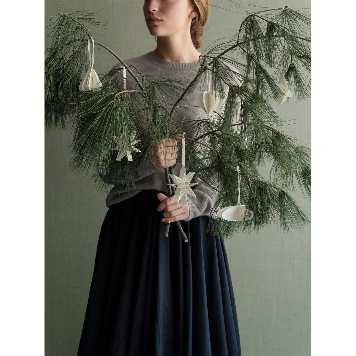 Papírové ozdoby Blomus KAZARY srdíčko P.7cm SET/4ks krémové_2