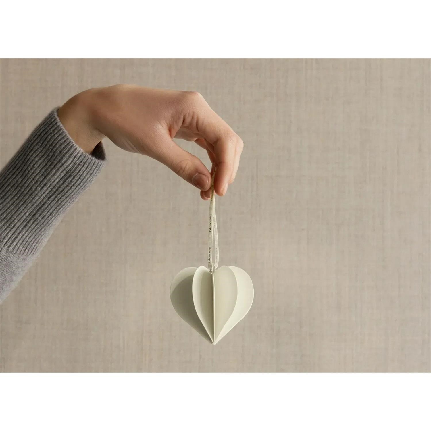 Papírové ozdoby Blomus KAZARY srdíčko P.7cm SET/4ks krémové_3