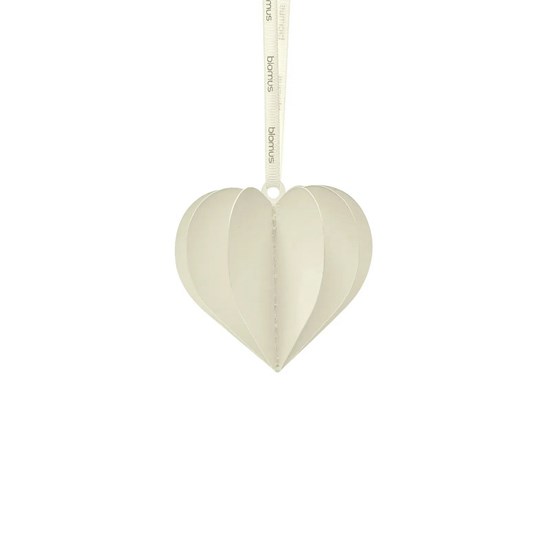 Papírové ozdoby Blomus KAZARY srdíčko P.7cm SET/4ks krémové_5