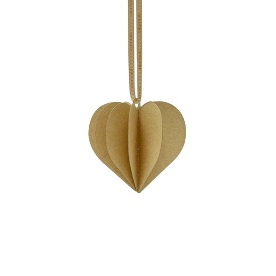 Papírové ozdoby Blomus KAZARY srdíčko P.7cm SET/4ks hnědé_2