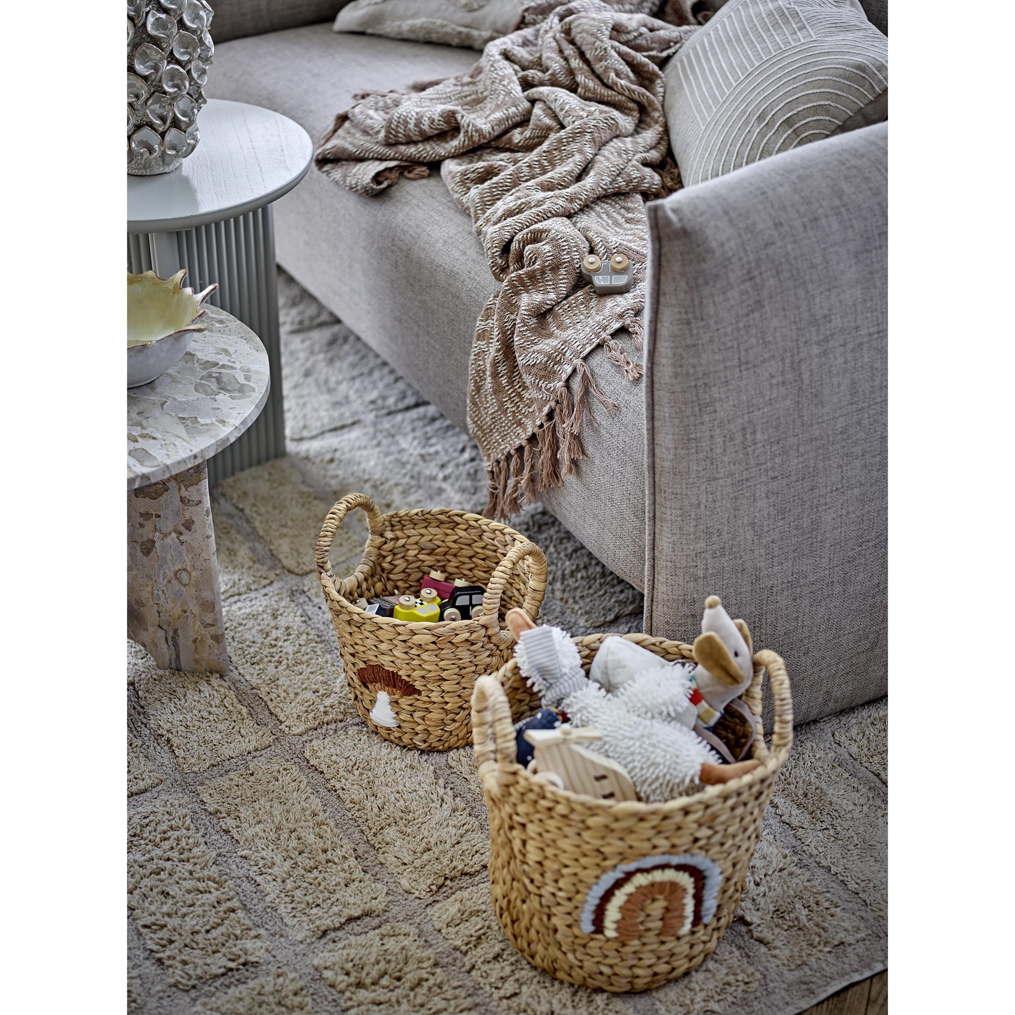 Pléd z recyklované bavlny OKAPI 160x130cm sv.hnědý_4