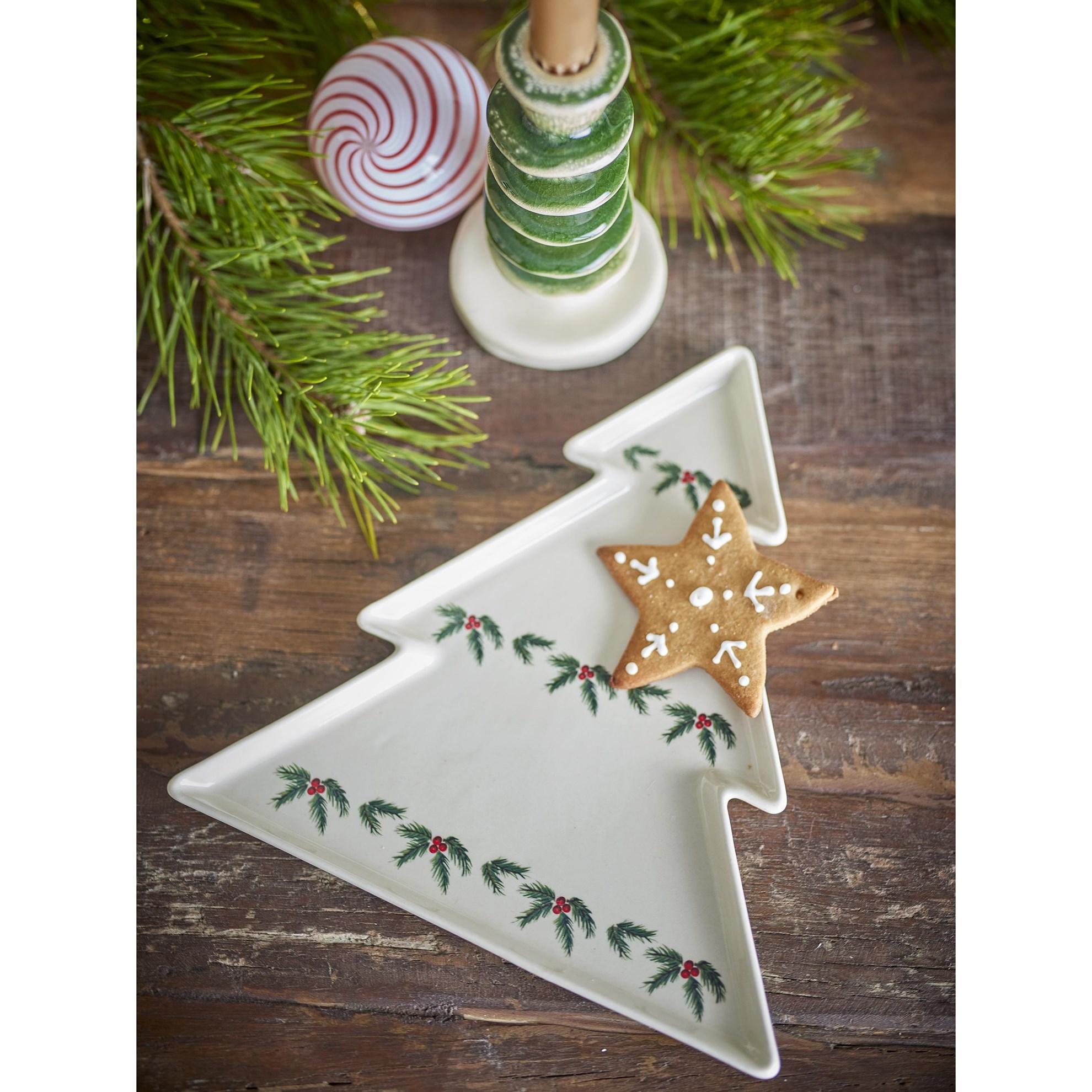 Kameninový tácek stromeček BERRY 26 cm s vánočním motivem_2