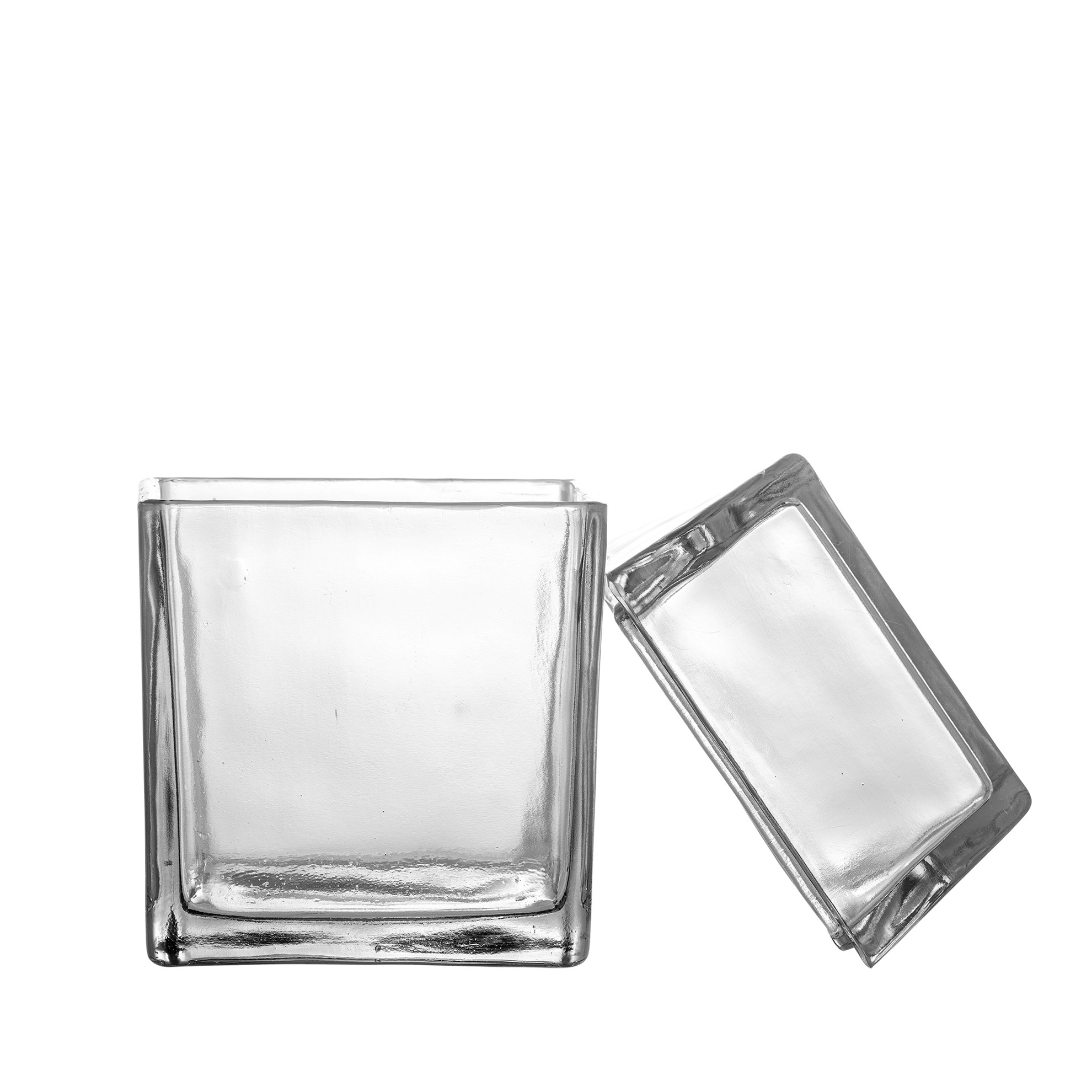 Skleněná dóza ve tvaru domečku ELIUS V.19cm_0