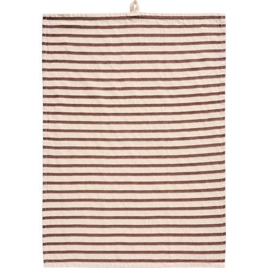 Kuchyňská utěrka Freddy Ib Laursen 70x50 cm přírodní s hnědými pruhy_0
