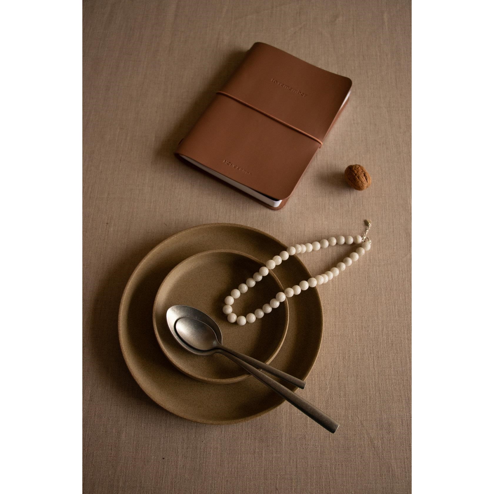 Zápisník z veganské kůže Monk & Anna TO REMEMBER linkovaný, M clay_1