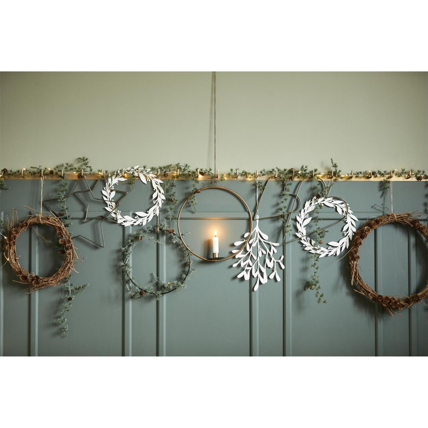 Kovová dekorace Ib Laursen srdce V.30 cm hnědá_1