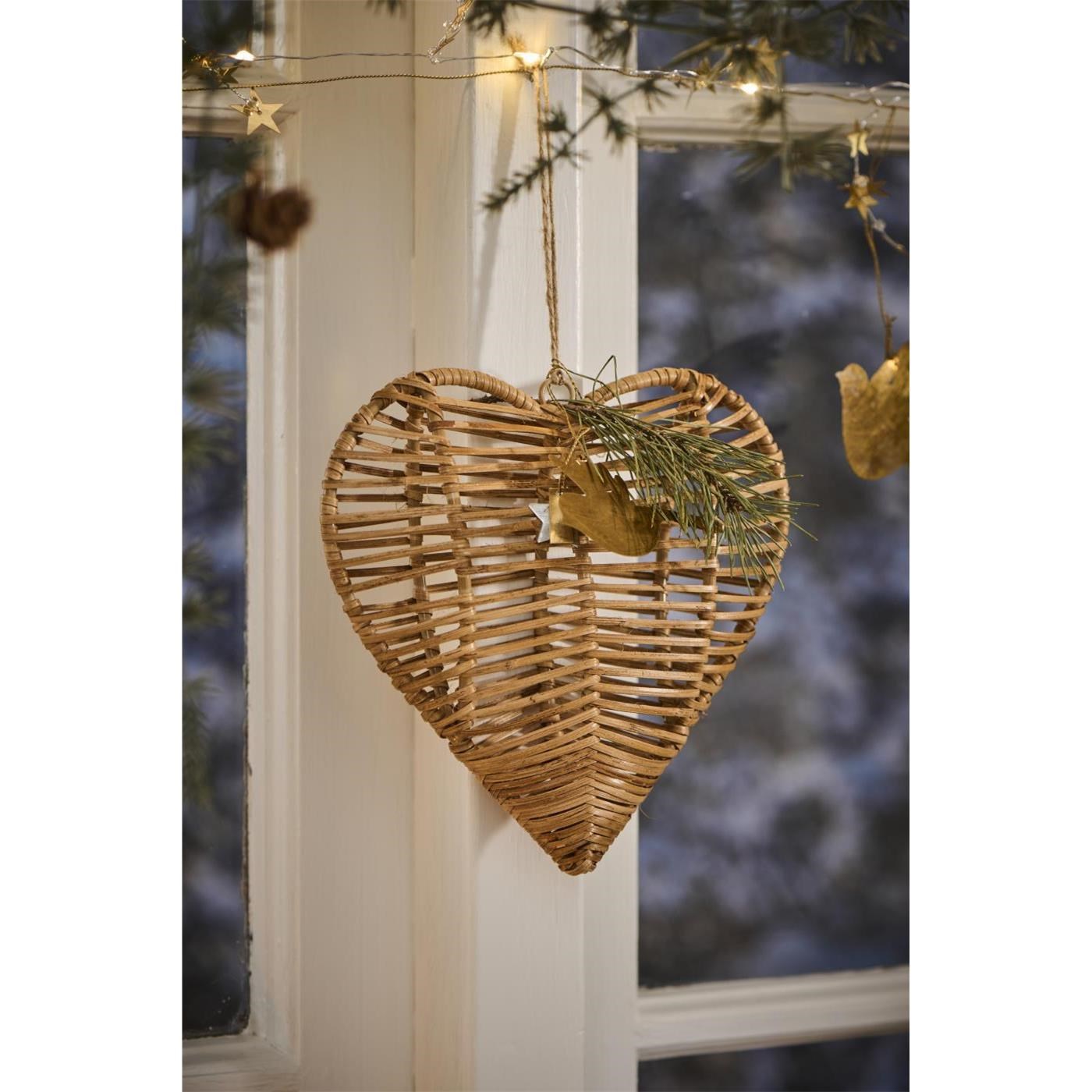 Ratanová závěsná ozdoba IB Laursen srdce V.17 cm_0