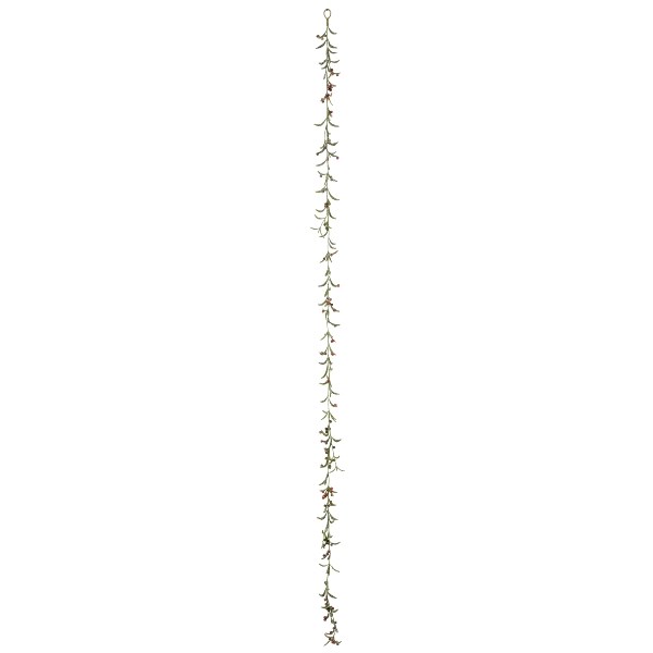 Umělá girlanda s lesními plody 125cm zelená zasněžená_0