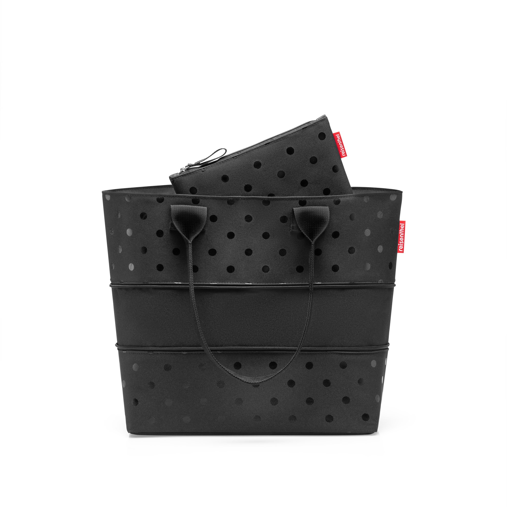 Chytrá taška přes rameno Reisenthel Shopper e1 set #1 glossy dots black_1
