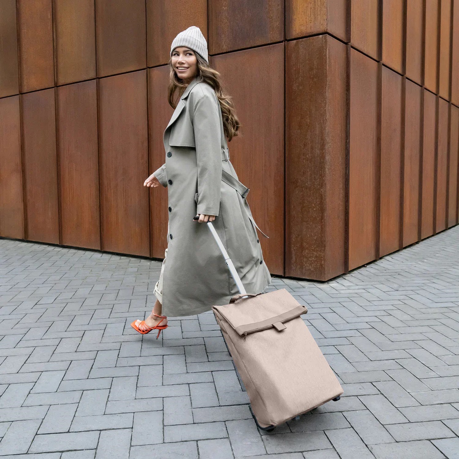 Taška na kolečkách Reisenthel Trolley M herringbone mokka_1