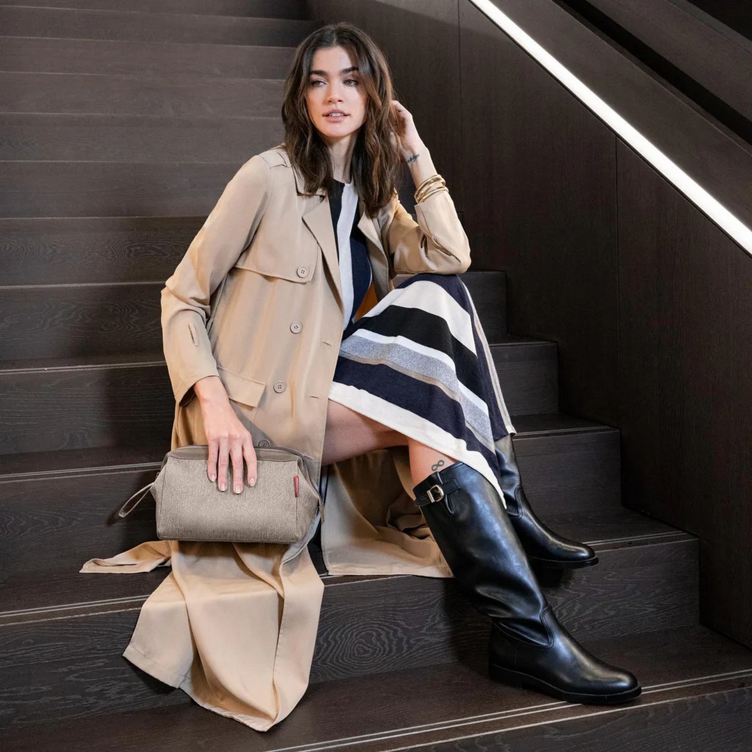 Kosmetická taška Reisenthel Travelcosmetic herringbone mokka_0