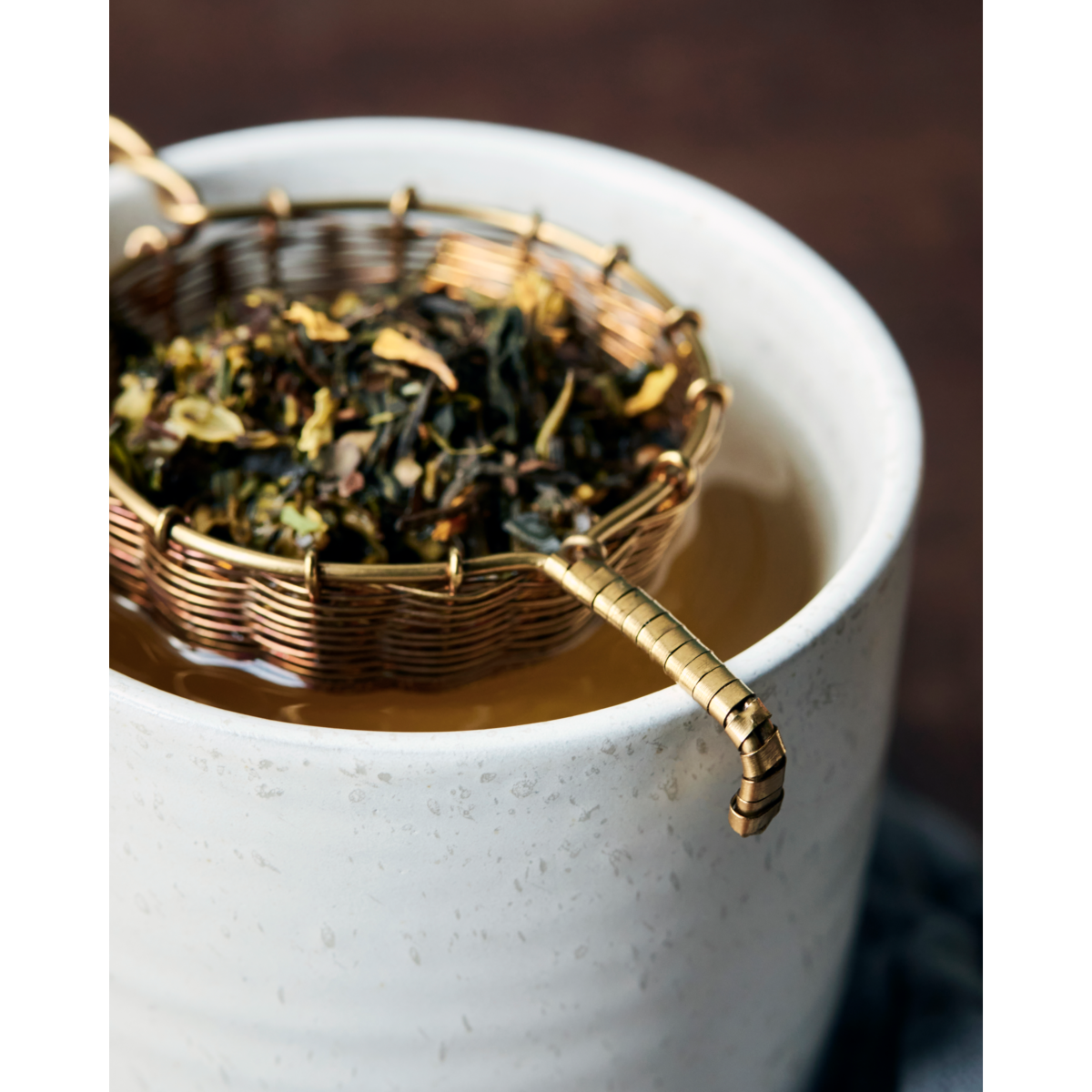 Nerezové sítko na čaj Nicolas Vahé PRESENTATION zlaté_2