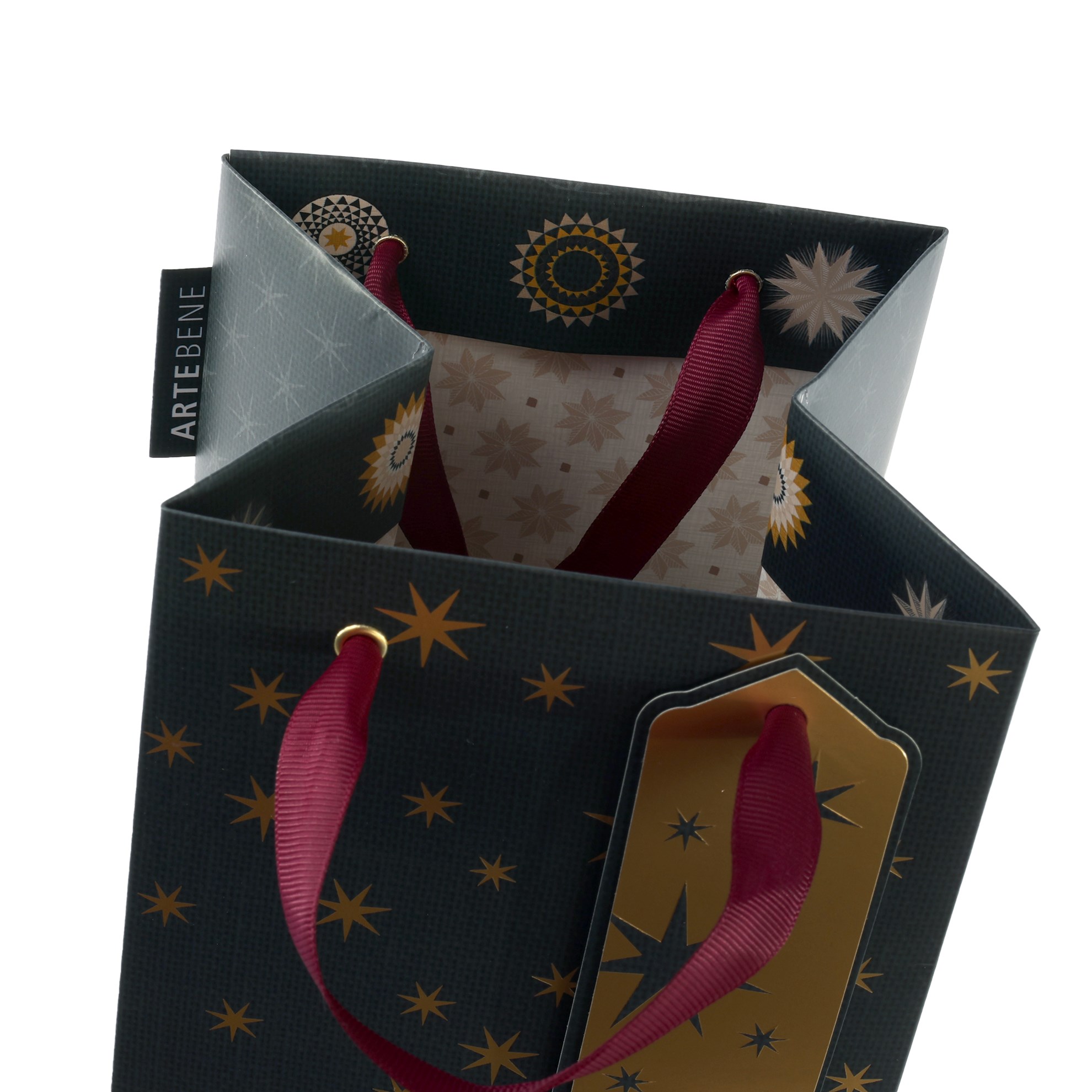 Vánoční dárková taška na lahev/Champagner/13x37x13cm/_0