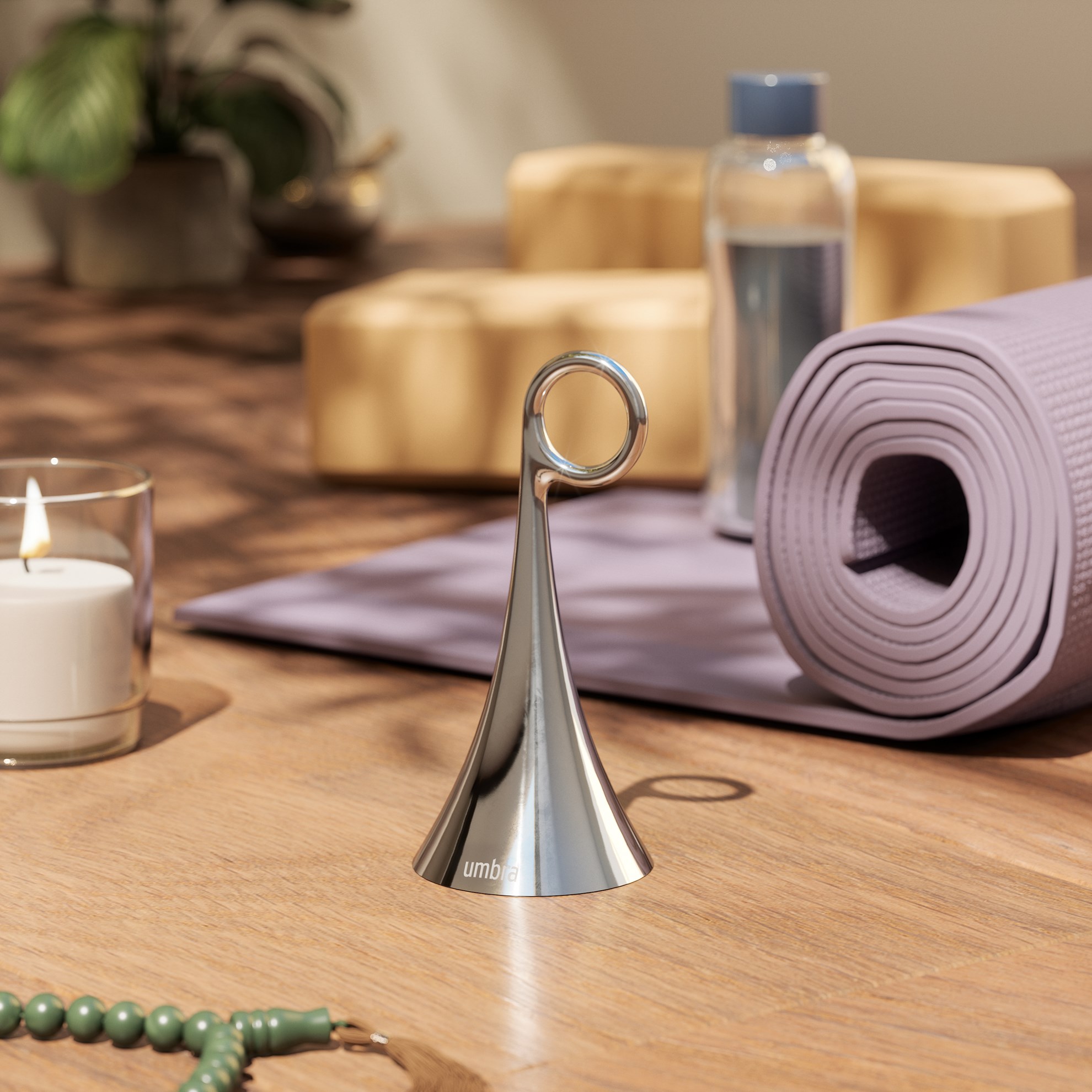 Prémiový mosazný zvonek Umbra ISA BELL 6,6 x 12,7cm leštěný chrom_5