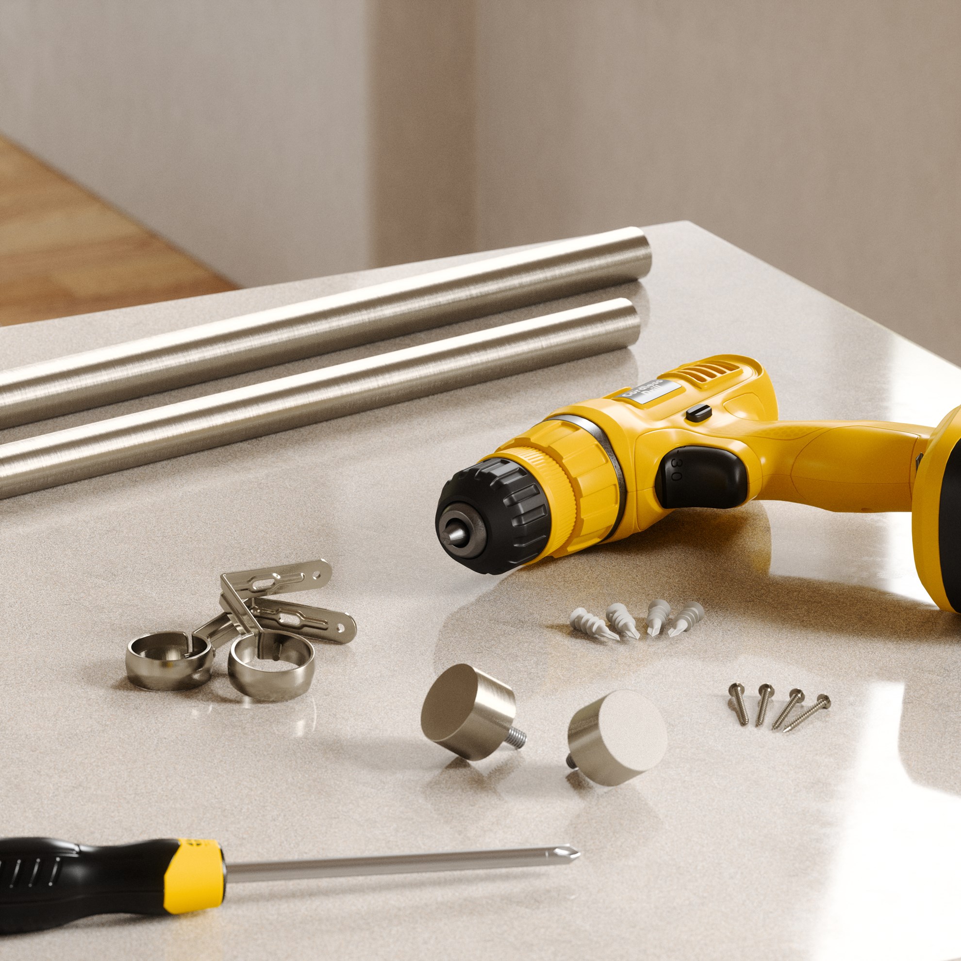 Rozšířitelná garnýž Umbra CAPPA 91-168cm niklová_2