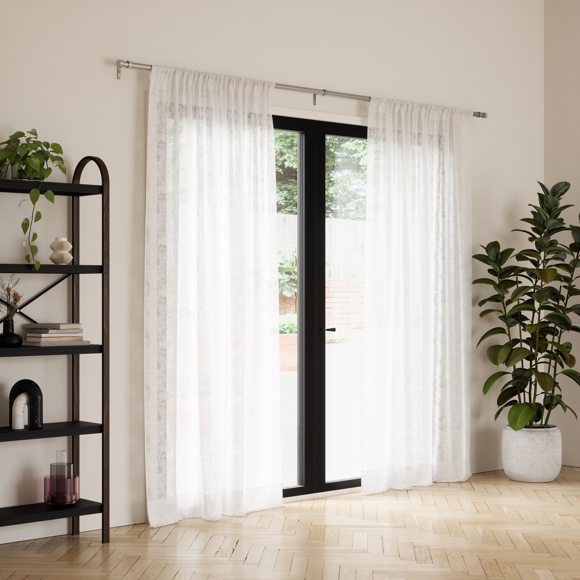 Rozšířitelná garnýž Umbra CAPPA 168-305cm niklová_3