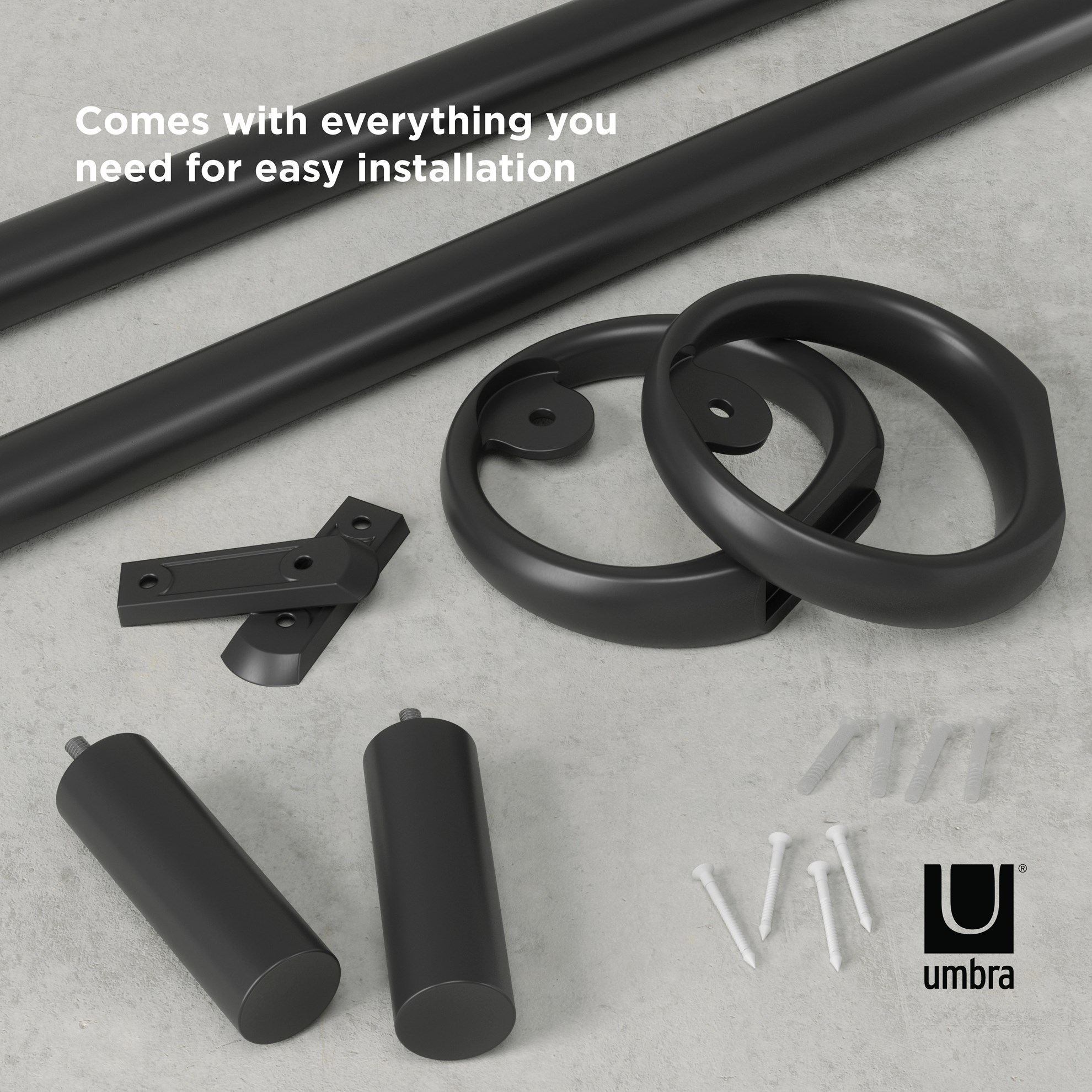 Rozšiřitelná garnýž RINGLET 107-305cm černá_8