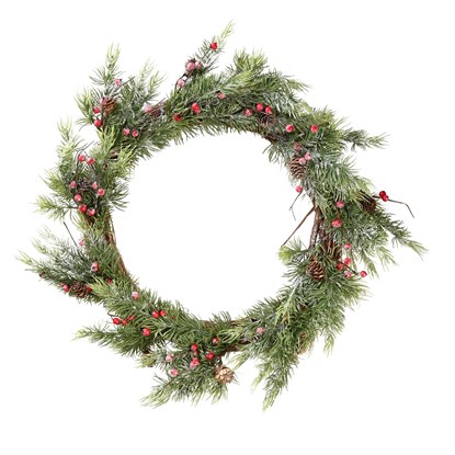 Dekorační věnec se šiškami P.50cm zelený_0