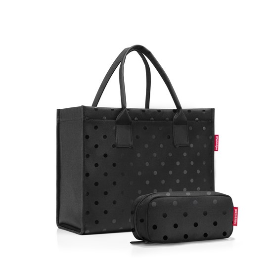 Taška přes rameno Reisenthel Daily Shopper set #1 glossy dots black_3