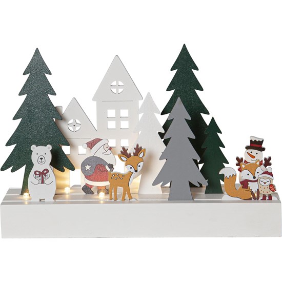 LED vánoční dekorace PUZZEL 7xLED D.25 cm bílá_0