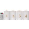 4x LED adventní svíčka se zlatými čísly FLAMME ADVENT_0